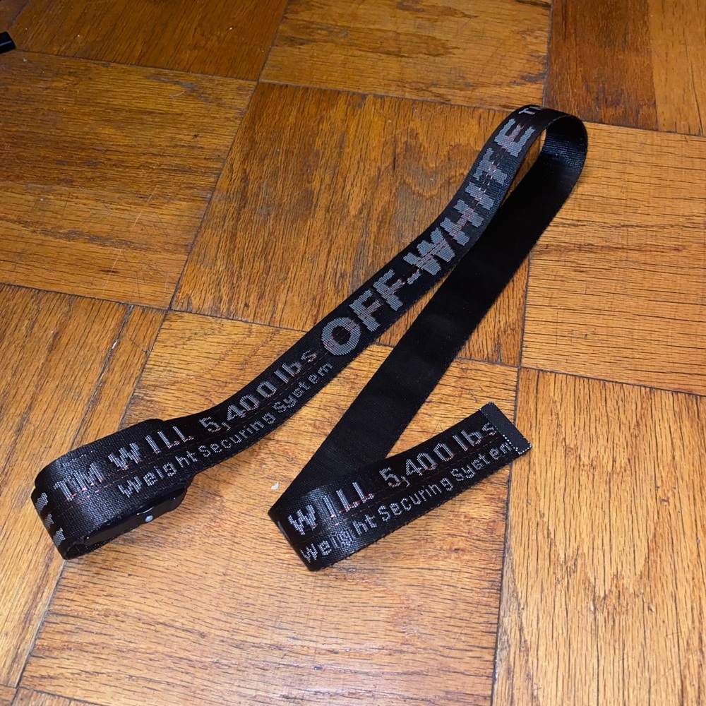OFF-WHITE Black Industrial Belt (SS19)